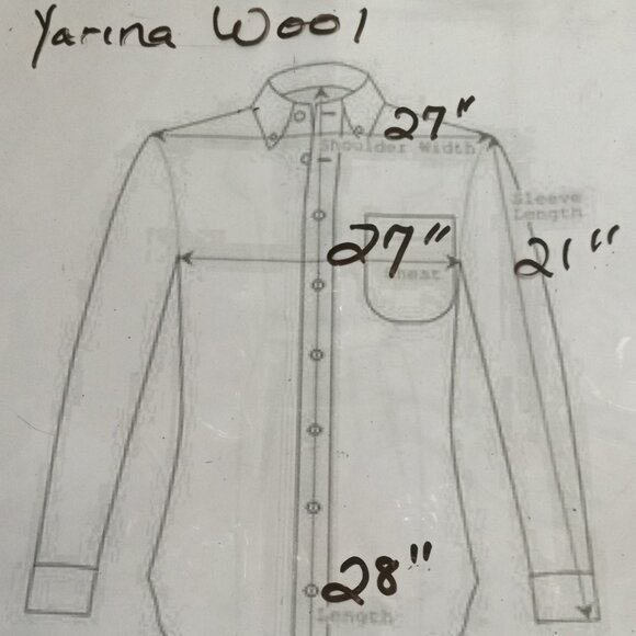 Vintage Yarina Wool Sweater Cardigan Womens Large Blue Howling Wolves Drawstring - Picture 7 of 7